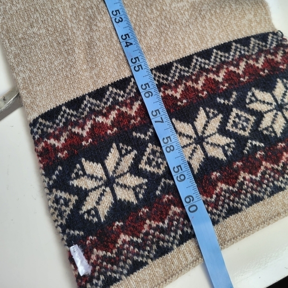 Rectangular Knit Scarf in Tan - Picture 6 of 6